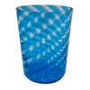 Set di 2 bicchieri da acqua blu chiaro a spirale
