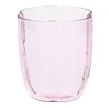 Set di 4 bicchieri da acqua con petali rosa