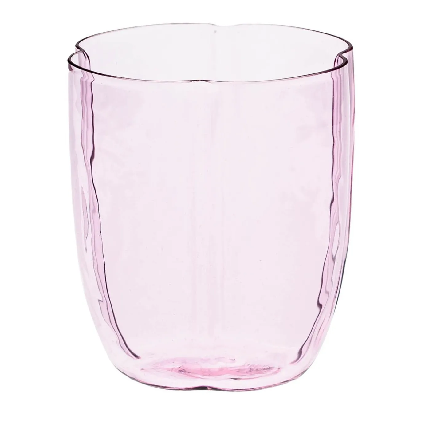 Set di 4 bicchieri da acqua con petali rosa