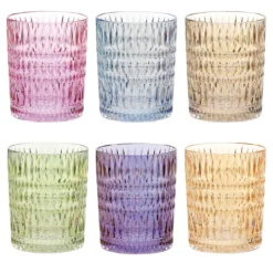 Set di 6 bicchieri da acqua Diamante Polychrome