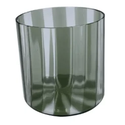 Set di 2 bicchieri da acqua grigi a coste piccole