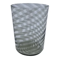 Set di 2 bicchieri da acqua grigi a spirale