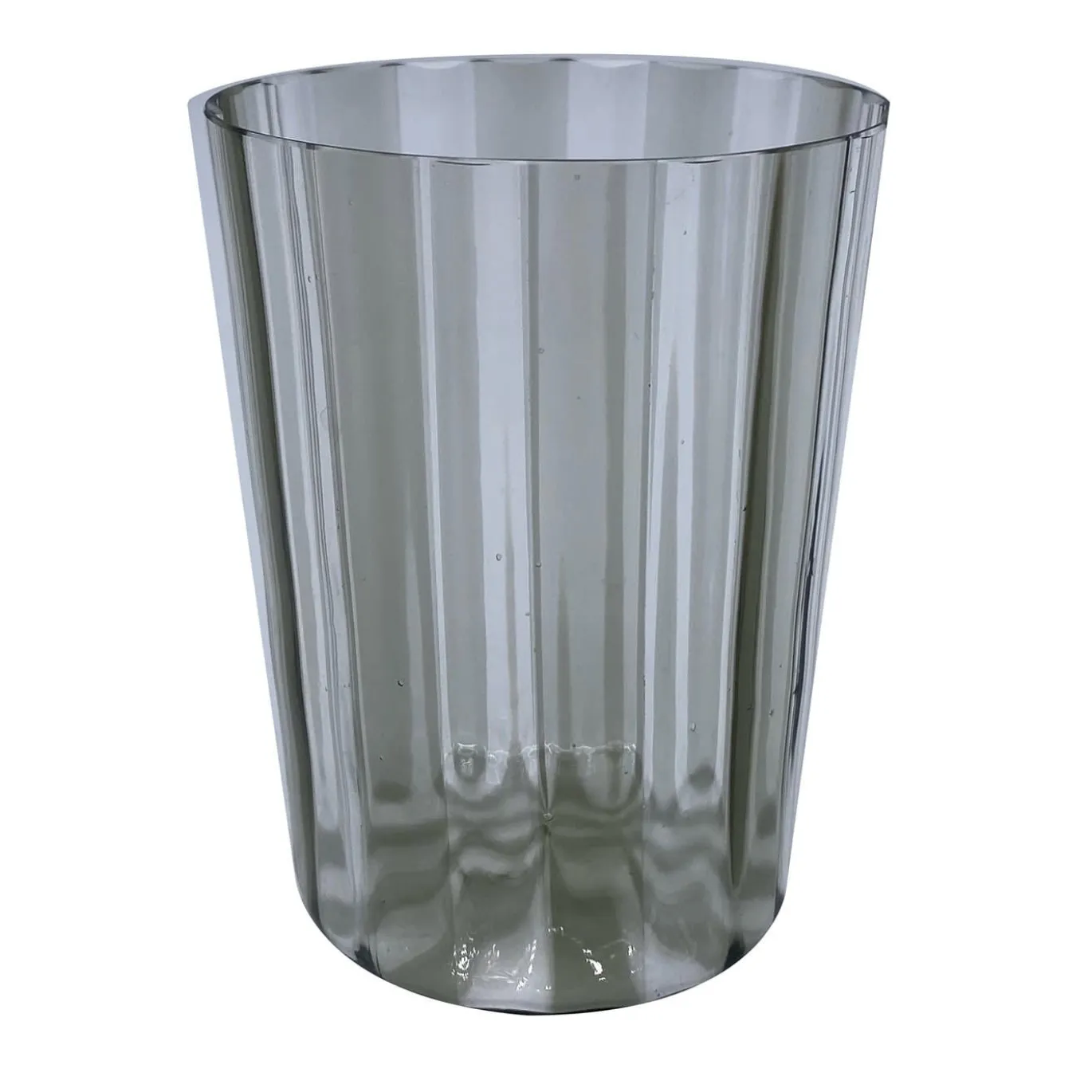 Set di 2 bicchieri da acqua grigi a coste