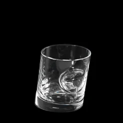 Set di 6 bicchieri da acqua in cristallo con tappo per ghiaccio di Angelo Mangiarotti