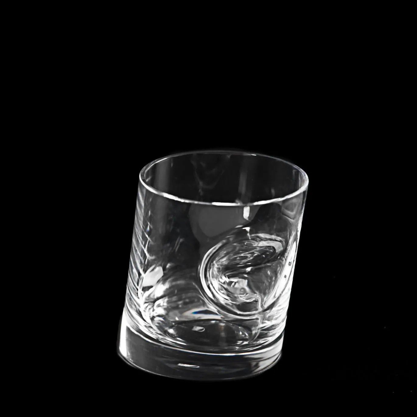 Set di 6 bicchieri da acqua in cristallo con tappo per ghiaccio di Angelo Mangiarotti