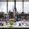 Set di 6 bicchieri da acqua in vetro di Murano Fungo Wisteria