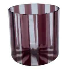 Set di 2 bicchieri da acqua piccoli a coste viola