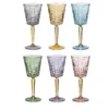 Set di 6 bicchieri da acqua quadrati stampati #2