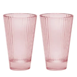 Set di 2 bicchieri da acqua rosa Isis