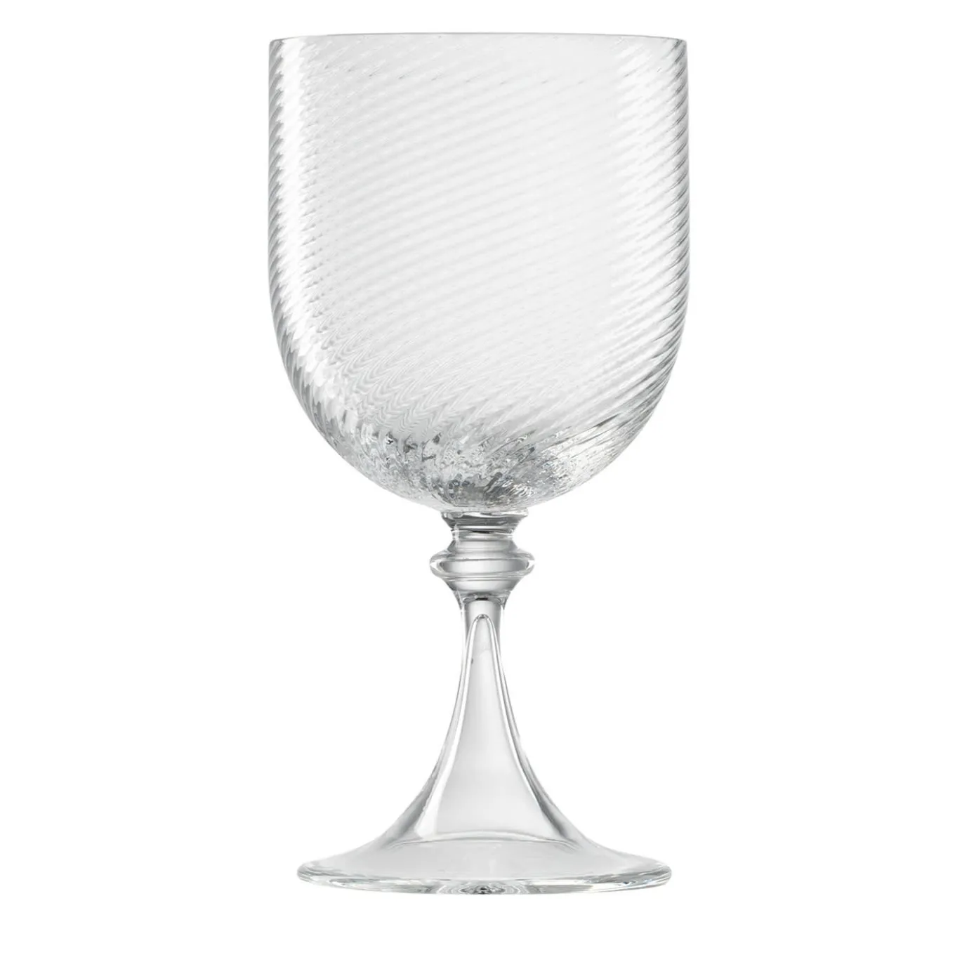 Set di 6 bicchieri da acqua trasparenti intrecciati