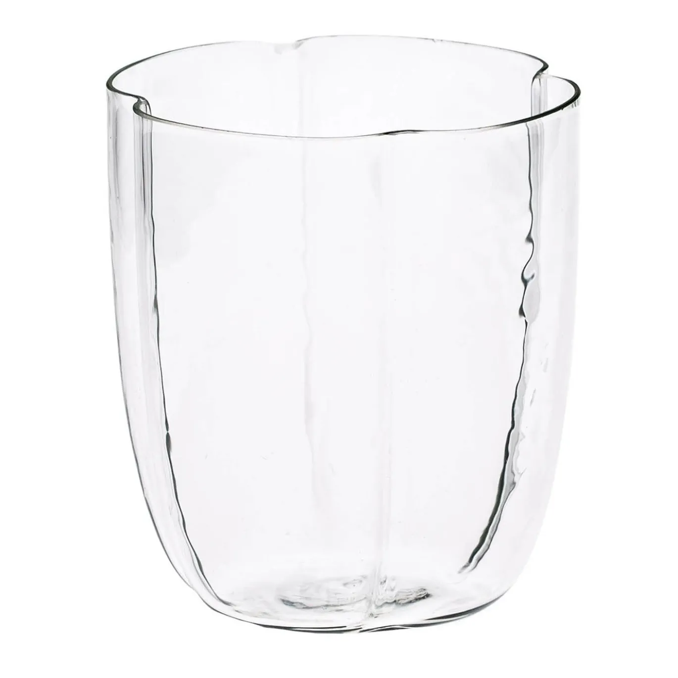 Set di 4 bicchieri da acqua trasparenti con petali