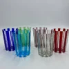 Set di 2 bicchieri da acqua verdi a coste