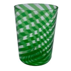 Set di 2 bicchieri da acqua verdi a spirale
