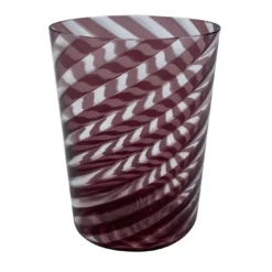 Set di 2 bicchieri da acqua viola a spirale
