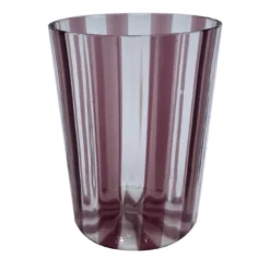 Set di 2 bicchieri da acqua viola a coste