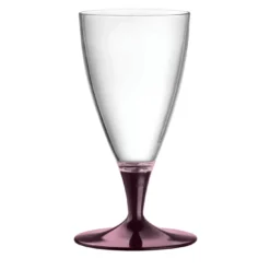 Set di 6 bicchieri da birra con stelo rosa quarzo