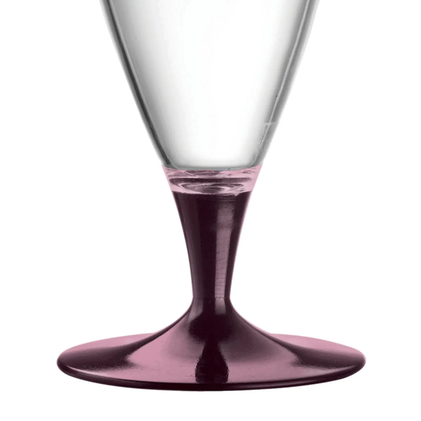 Set di 6 bicchieri da birra con stelo rosa quarzo