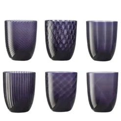 Set di 6 bicchieri d'acqua Idra misti color Periwinkle