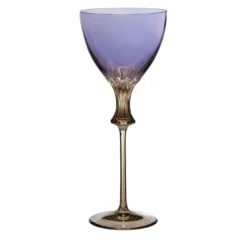 Set di 6 bicchieri d'acqua in cristallo viola iris