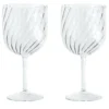Set di 2 bicchieri Dafne in vetro soffiato