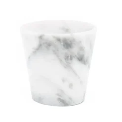 Set di 4 bicchieri da grappa in marmo bianco di Carrara
