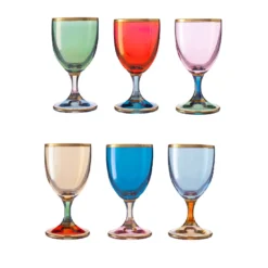 Set di 6 bicchieri da liquore policromi