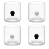 Set di 4 bicchieri da shot Las Chicas in bianco e nero