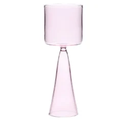 Set di 4 bicchieri da vino alti rosa chiaro Dolce Vita