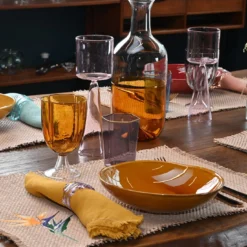 Set di 4 bicchieri da vino alti rosa chiaro Dolce Vita