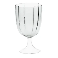 Set di 4 bicchieri da vino a petali grigi