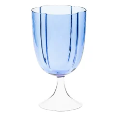 Set di 4 bicchieri da vino a petali azzurri