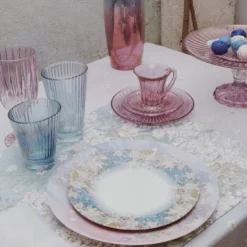 Set di 2 bicchieri da vino blu Isis