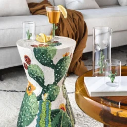 Set di 4 bicchieri da vino Cactus Mania in verde