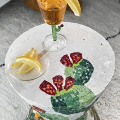 Set di 4 bicchieri da vino Cactus Mania in verde