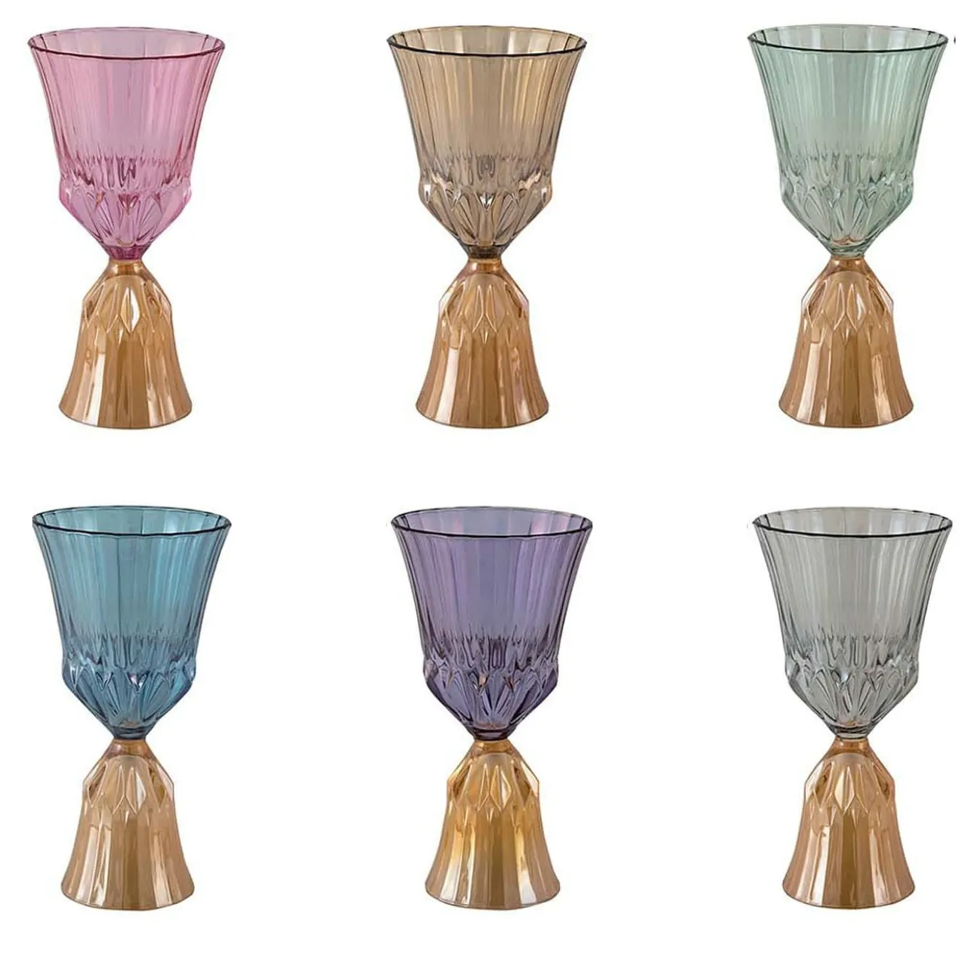 Set di 6 bicchieri da vino Canaletto