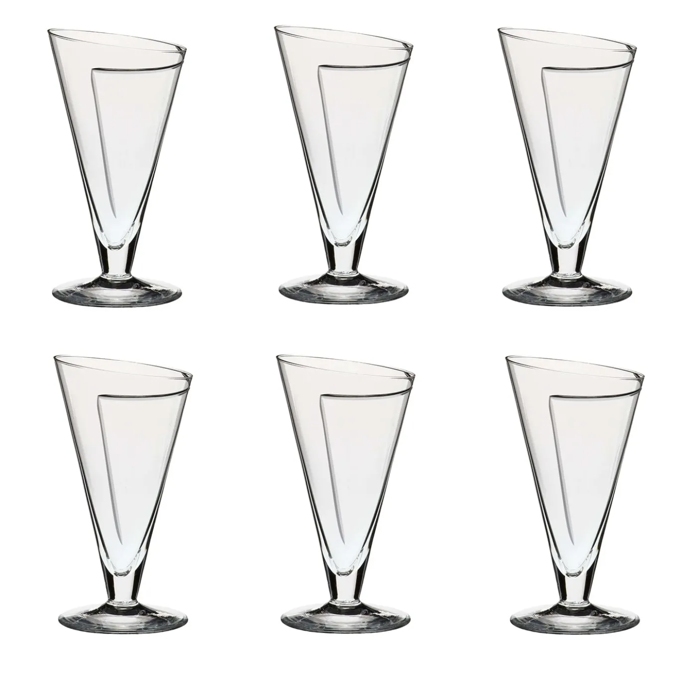Set di 6 bicchieri da vino Cartoccio