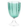 Set di 4 bicchieri da vino con petali di tiglio