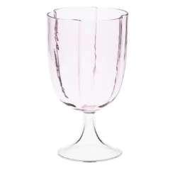 Set di 4 bicchieri da vino con petali rosa