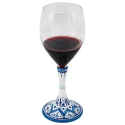 Set di 2 bicchieri da vino floreali medi #3