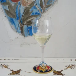Set di 2 bicchieri da vino floreali medi #4