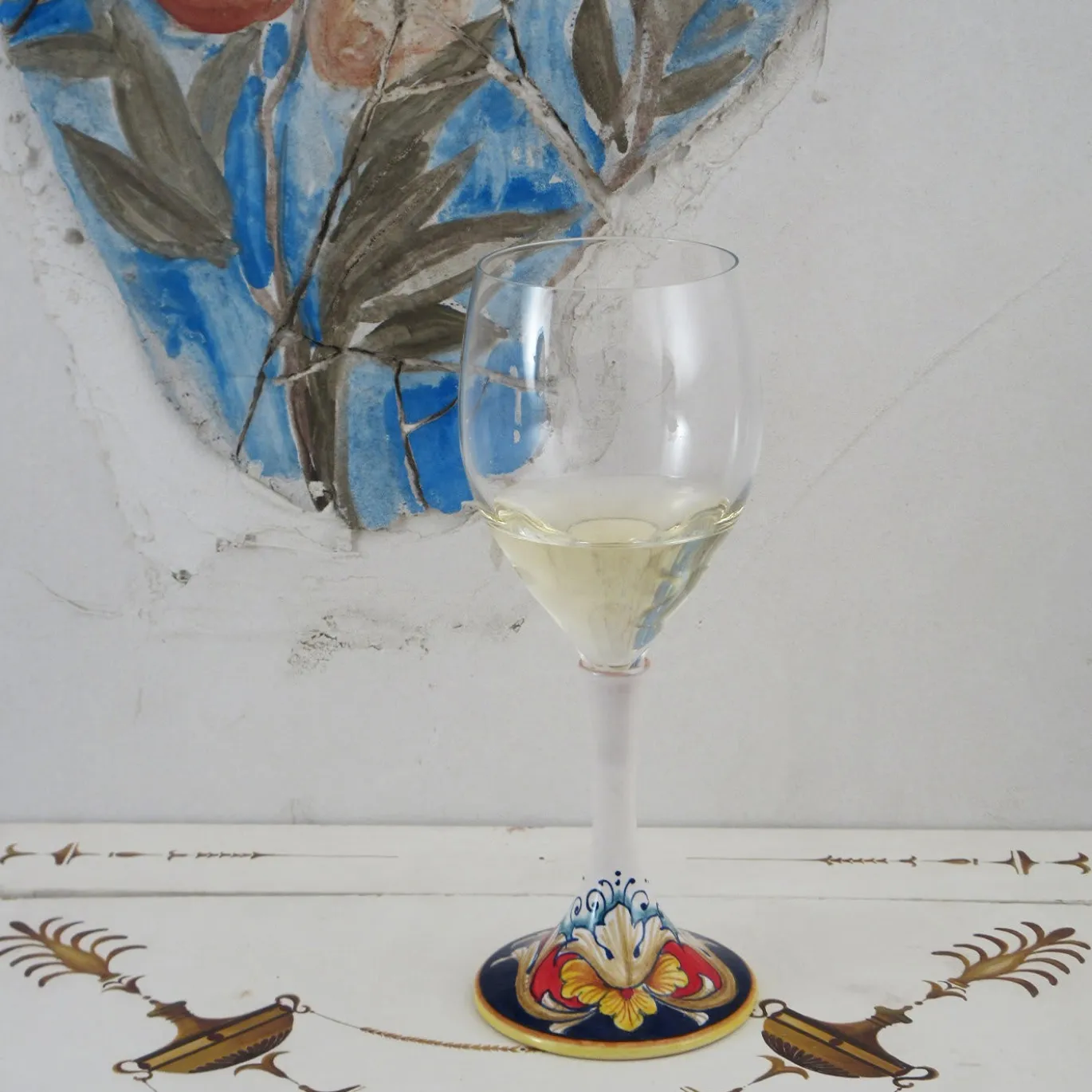 Set di 2 bicchieri da vino floreali medi #4