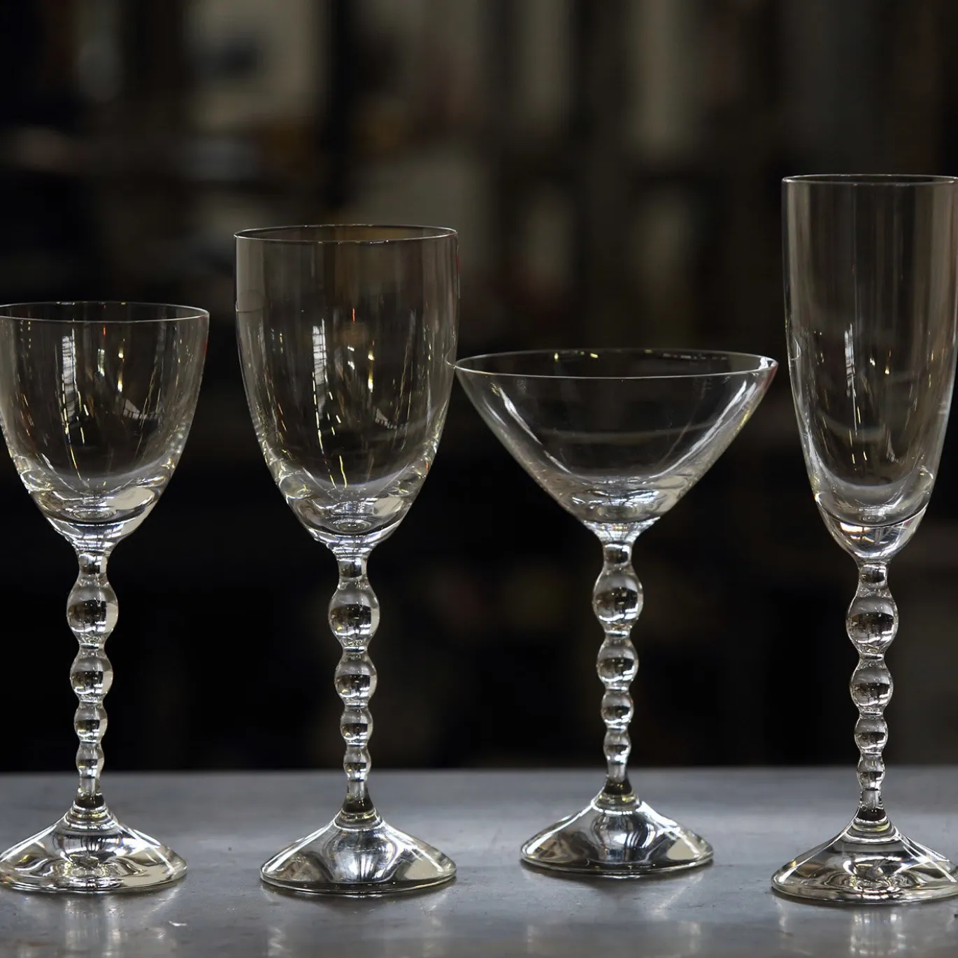 Set di 6 bicchieri da vino in cristallo Collier