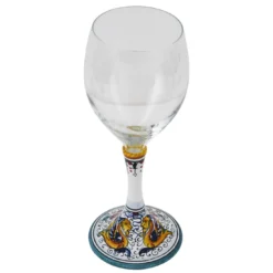 Set di 2 bicchieri da vino medi con fiori di Raffaellesco