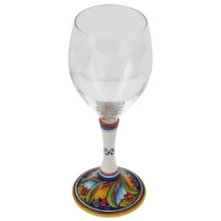 Set di 2 bicchieri da vino medi floreali #2