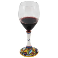 Set di 2 bicchieri da vino medi floreali #2