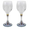 Set di 2 bicchieri da vino medi Ricco Deruta Floral