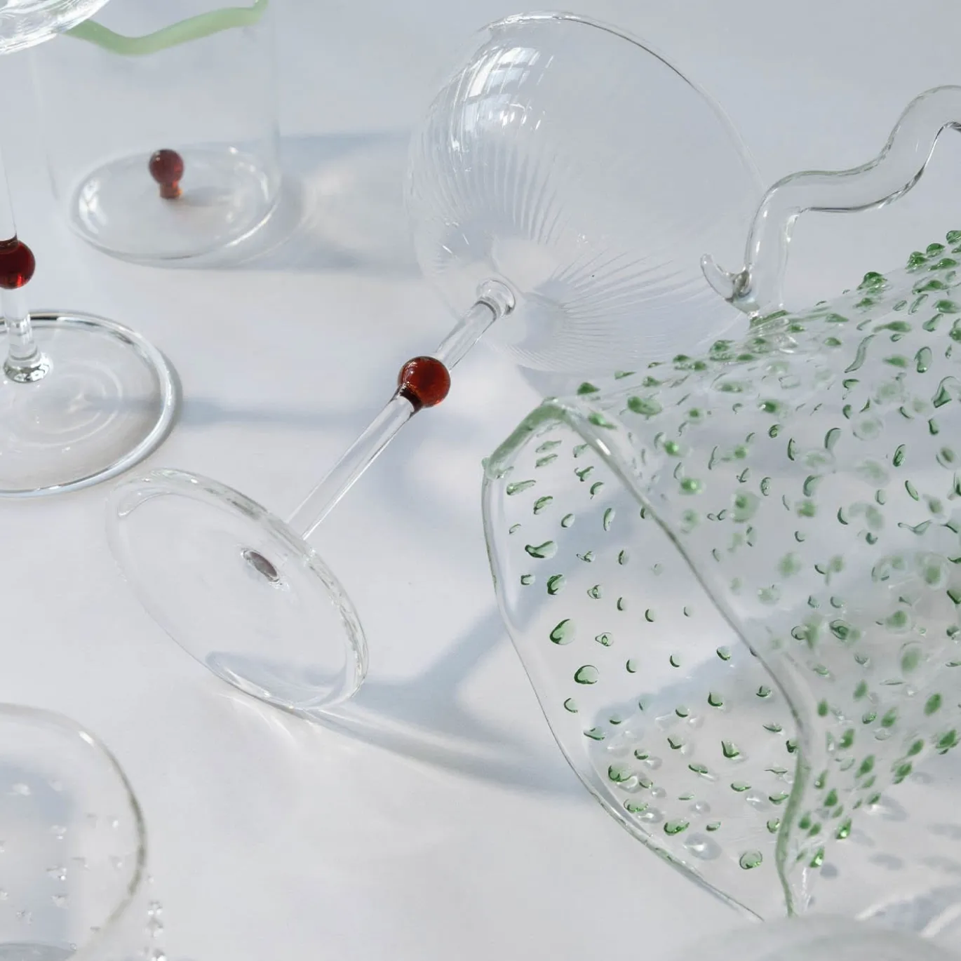 Set di 6 bicchieri da vino Pearl Emerald Amber