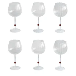 Set di 6 bicchieri da vino Pearl Emerald Amber