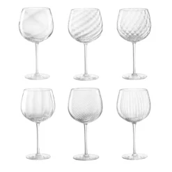 Set di 6 bicchieri da vino rosso Tolomeo misti