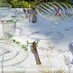 Set di 4 bicchieri da vino trasparenti a petalo